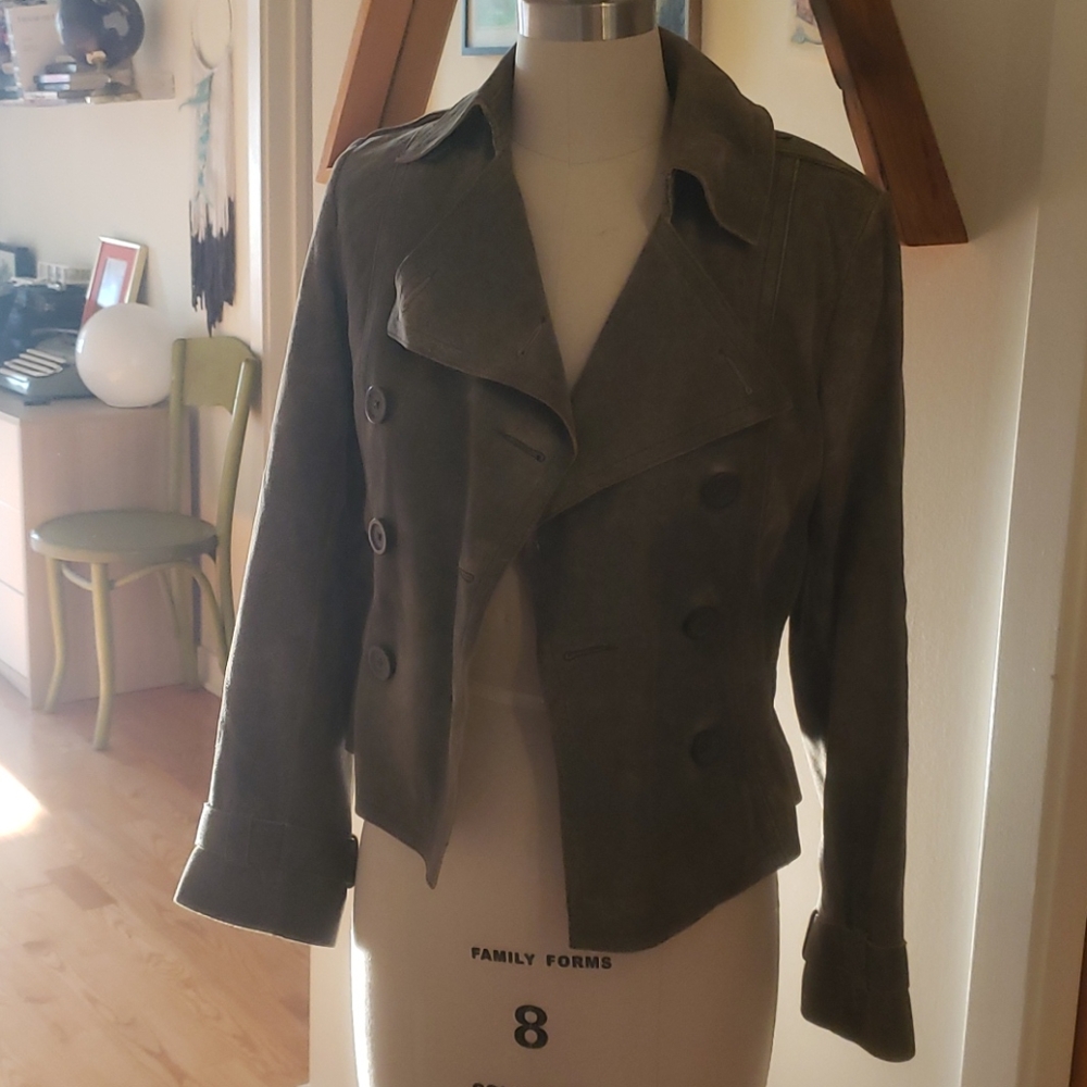 Grey Leather Jacket From Express